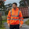 Hi-vis zip hoodie