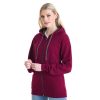 Zip-up Unisex Warm Hoodie - Contrast Inner Hood & Flat Lace Drawcords - Poly/Cotton Zoodie - Image 3