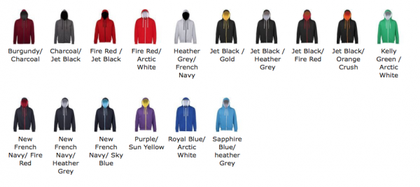 Zip-up Unisex Warm Hoodie - Contrast Inner Hood & Flat Lace Drawcords - Poly/Cotton Zoodie - Image 4