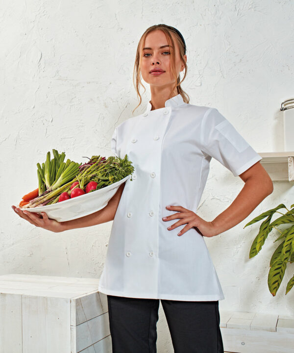 Women's Short Sleeve Chef's Jacket - Image 3
