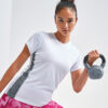 TriDri® Ladies Contrast Sleeve Performance T-Shirt - Women's Gym Tops - Lightweight Polyester 5 Colour Choices - Image 2